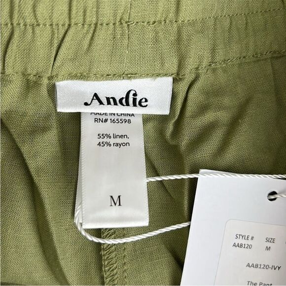 NWT Andie Swim The Madeira Pant - Linen Ivy Size M - Picture 4 of 9
